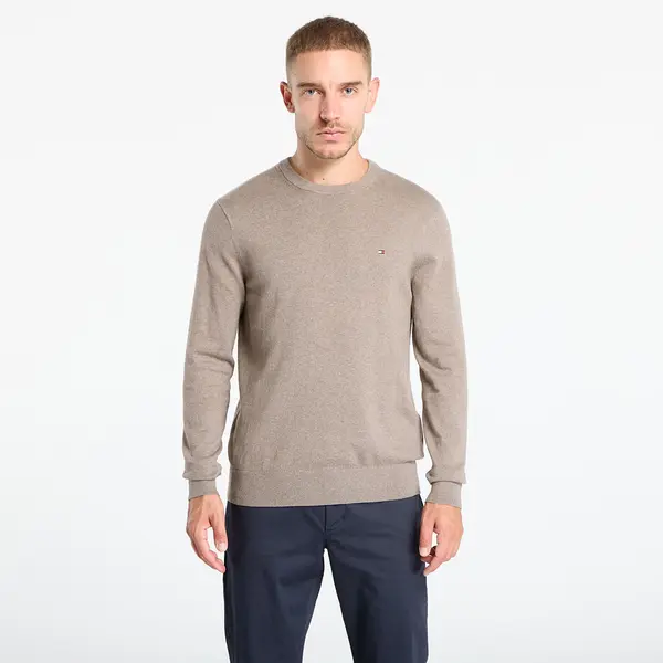 Tommy Hilfiger Džemper Tommy Hilfiger Pima Org Ctn Cashmere Crew Neck Coastal Taupe Heather L
