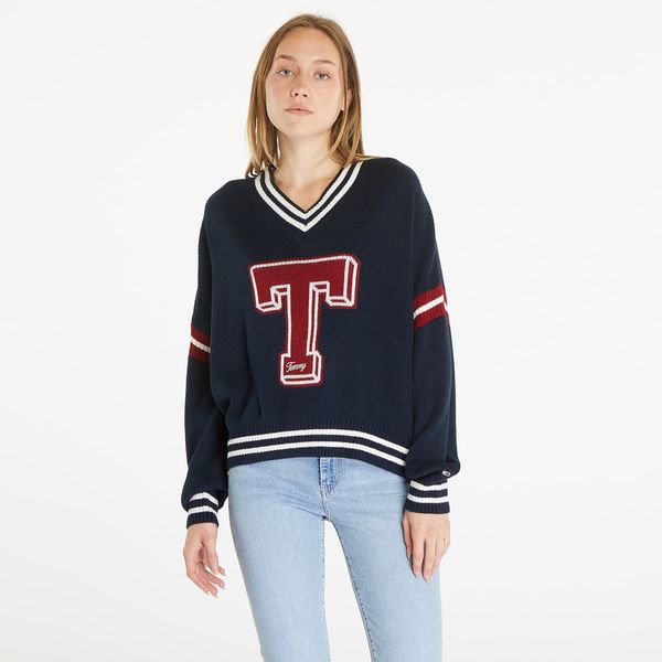 Tommy Hilfiger Džemper Tommy Jeans Letterman Sweater Blue S