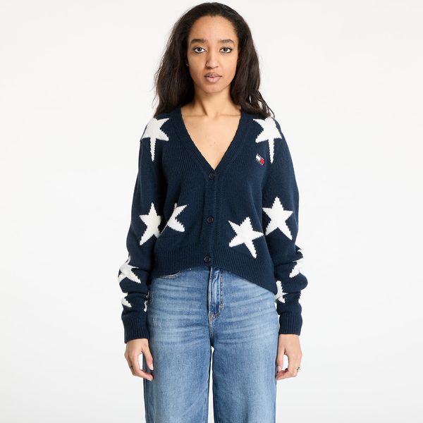 Tommy Hilfiger Džemper Tommy Jeans Star Cardigan Blue XS