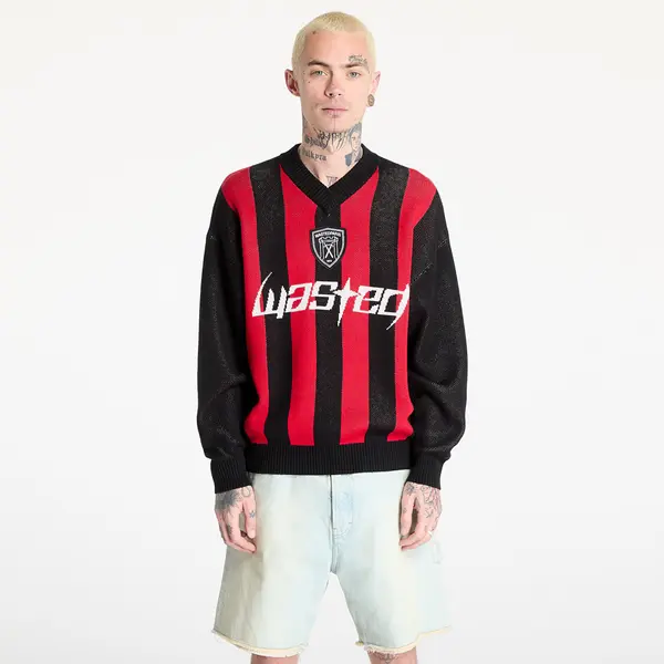 Wasted Paris Džemper Wasted Paris M Blade Sweater Black/ Fire Red M