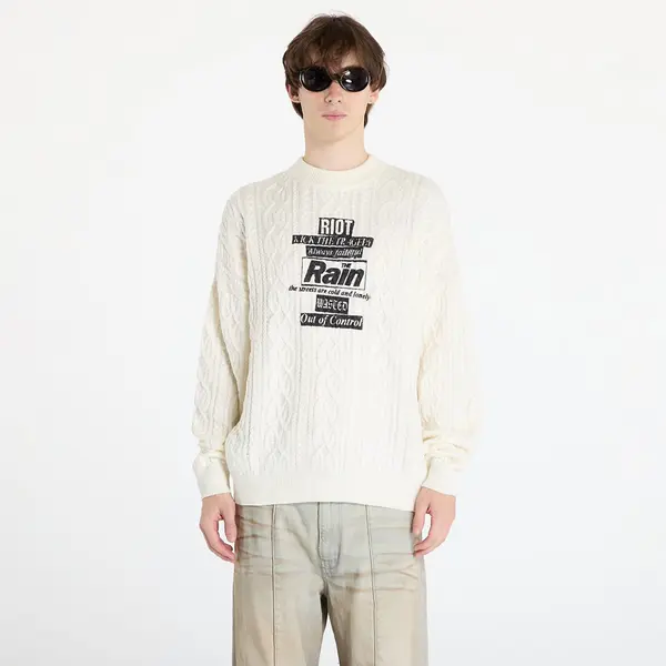 Wasted Paris Džemper Wasted Paris Rain Cable Knit Sweater Off-White XL