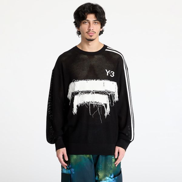 Y-3 Džemper Y-3 Graphic Knit Crew Sweatshirt UNISEX Black XS