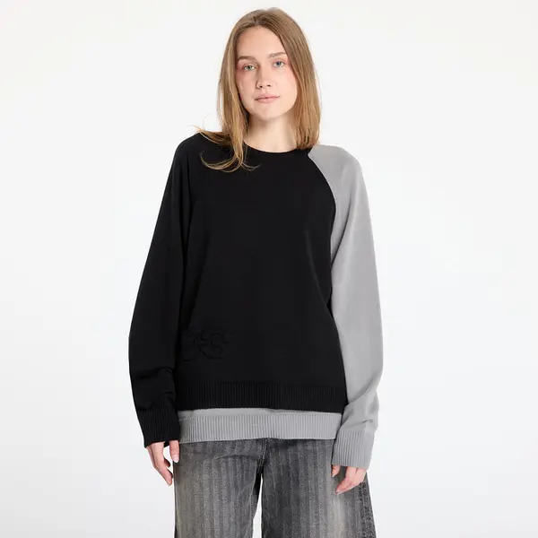 Y-3 Džemper Y-3 Logo Knit Crew Sweatshirt UNISEX Black L