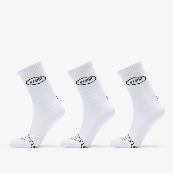 Footshop Footshop Basic Crew Socks 3-Pack White 36-38