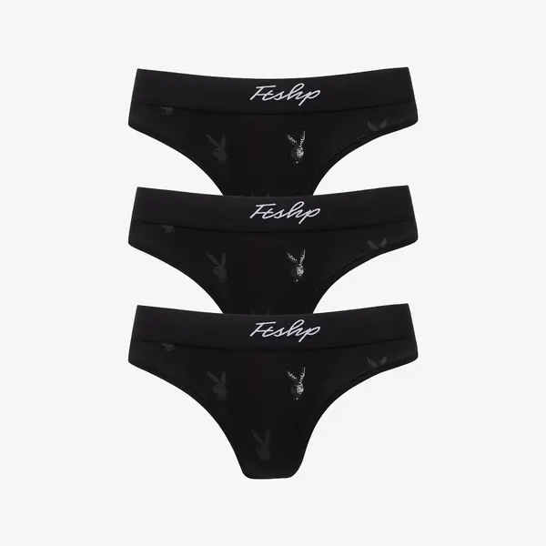 FTSHP Gaćice Playboy x FTSHP Underwear Womans Brief 3 Pack Black M