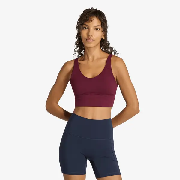 adidas Performance Grudnjak adidas 3 Stripes Studio All Me Light Support Bra Maroon XS