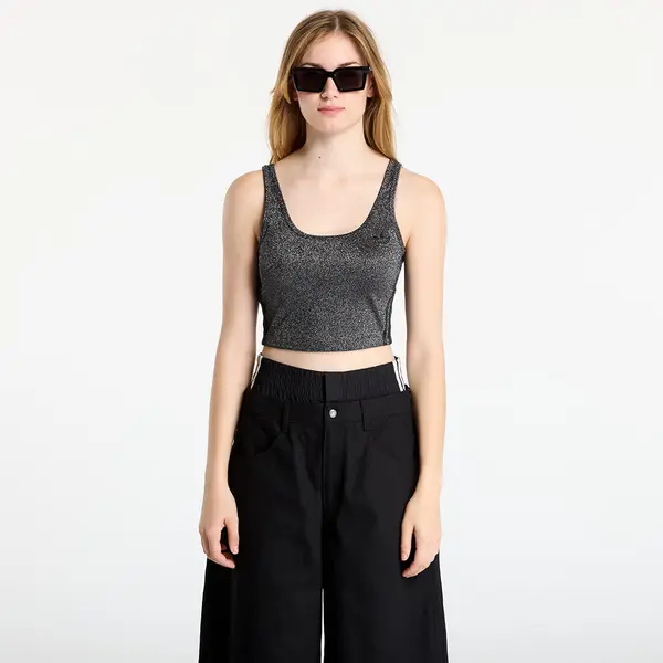 adidas Originals Grudnjak adidas Lurex Bralet Black/ Silver Met. S