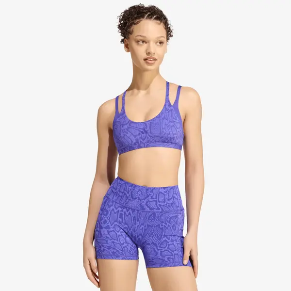 adidas Performance Grudnjak adidas Optime Workout Snake Strappy Light Support Bra Solar Purple/ Pure Purple S