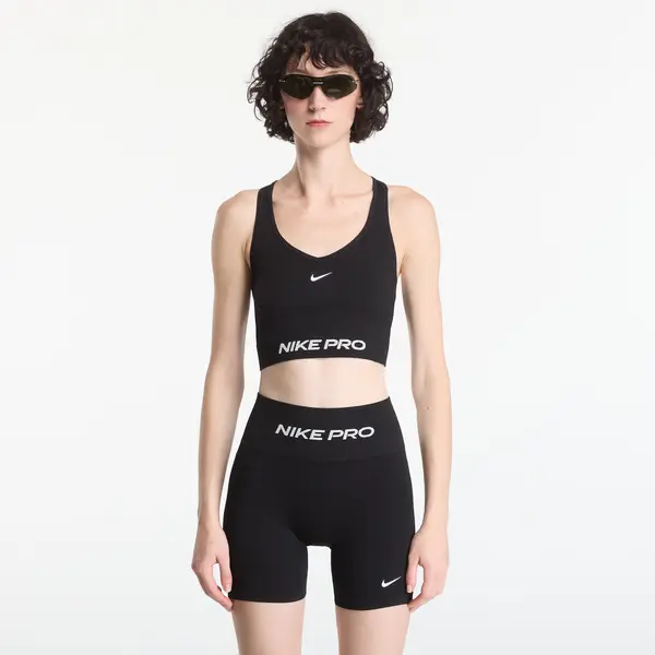 Nike Grudnjak Nike Pro Seamless Women's Dri-FIT Tank Top Black/ White XL