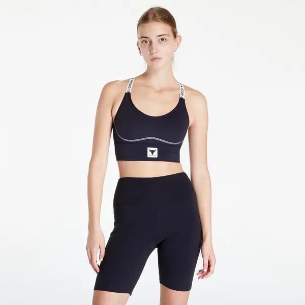Under Armour Grudnjak Under Armour Project Rock Infty Mid Bra Black/ Summit White XS