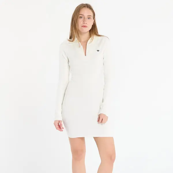 adidas Originals Haljina adidas Long Sleeve Collared Dress Off White S