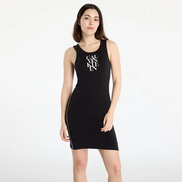 Calvin Klein Haljina Calvin Klein Jeans Sl Cotton 1X1 Rib Dress Black S