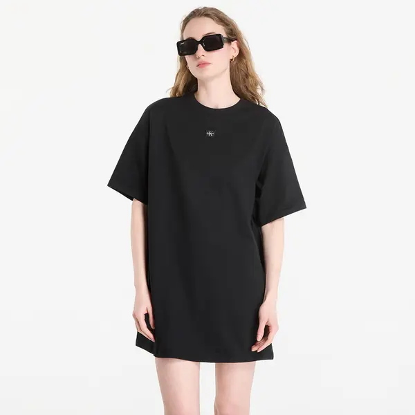 Calvin Klein Haljina Calvin Klein Jeans Ss Woven Label Oversized Tee Dress Black S
