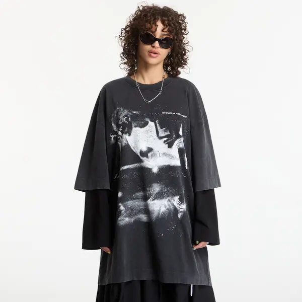 Off-White Haljina Off-White Dreaming Narciso T-Shirt Dress Fade Out Black White L