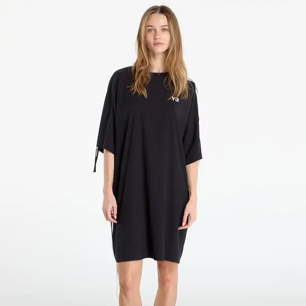 Y-3 Haljina Y-3 Cinch 3 Stripes Oversized Tee Dress Black S
