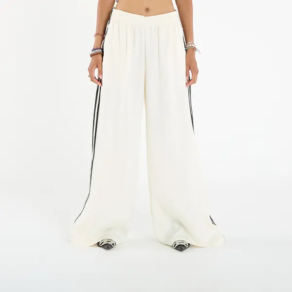 adidas Originals Hlače adidas Adicolor Satin Wide Leg Track Joggers Cream White/ Grey Three M/40