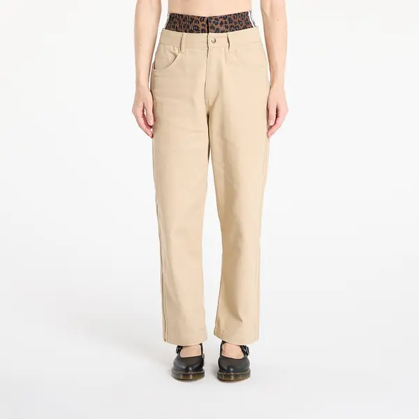 adidas Originals Hlače adidas Firebird Utility Pants Stone Khaki/ Bliss Lilac/ White 28/30