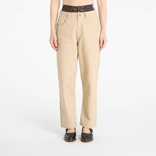 adidas Originals Hlače adidas Firebird Utility Pants Stone Khaki/ Bliss Lilac/ White 29/34