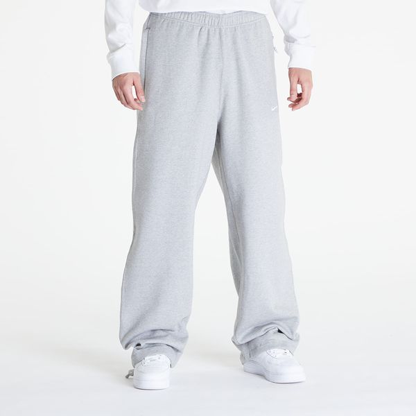 Nike Hlače Nike Solo Swoosh Men's Open-Hem Brushed-Back Fleece Pants Dk Grey Heather/ White M