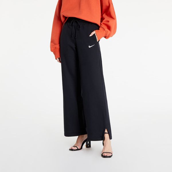 Nike Hlače Nike Sportswear Phoenix Fleece Women's High-Waisted Wide-Leg Sweatpants Black/ Sail S-T