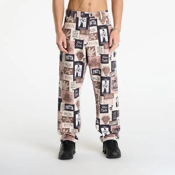 Patta Hlače Patta Collage Canvas Pants Multi 30