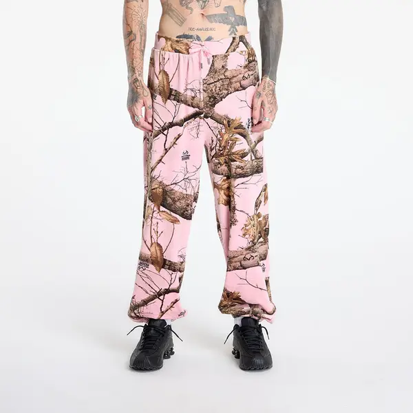 PLEASURES Hlače PLEASURES Realtree Velour Track Pants Pink Edge M
