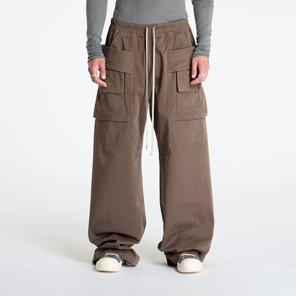 Rick Owens DRKSHDW Hlače Rick Owens DRKSHDW Woven Pants Creatch Cargo Wide Drawstring Pants Dust L