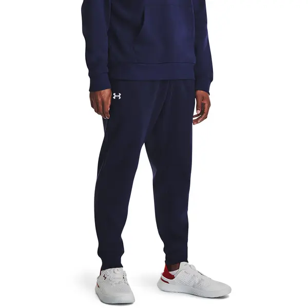 Under Armour Hlače Under Armour Rival Fleece Joggers Midnight Navy/ White L