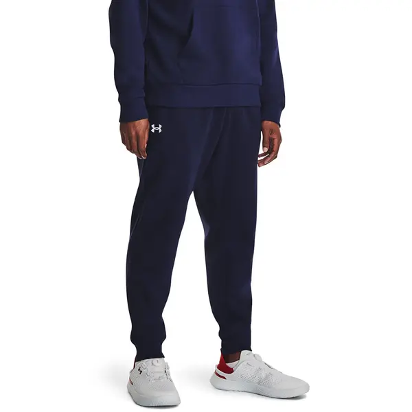 Under Armour Hlače Under Armour Rival Fleece Joggers Midnight Navy/ White XXL
