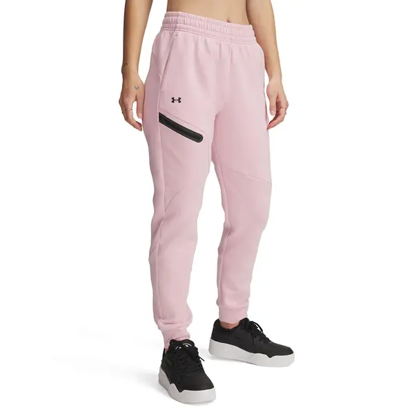 Under Armour Hlače Under Armour Unstoppable Fleece Jogger Prime Pink/ Black S
