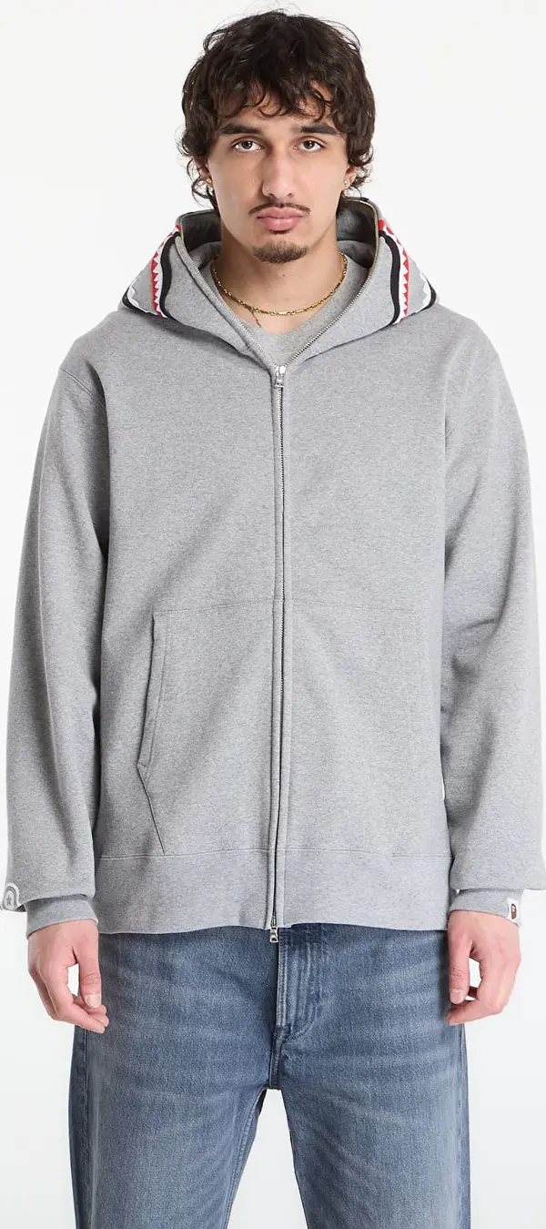 A BATHING APE Hoodica A BATHING APE Shark Full Zip Hoodie UNISEX Gray XXL