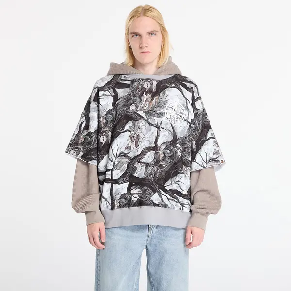 A BATHING APE Hoodica A BATHING APE Tree Edge Camo Layered Pullover Hoodie UNISEX White L