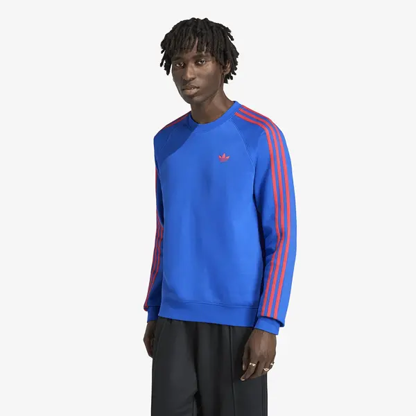 adidas Originals Hoodica adidas 3-Stripes Crew Sweatshirt Blue S