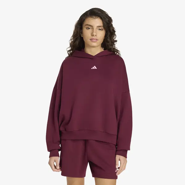 adidas Performance Hoodica adidas 3 Stripes Studio Hoodie Maroon M