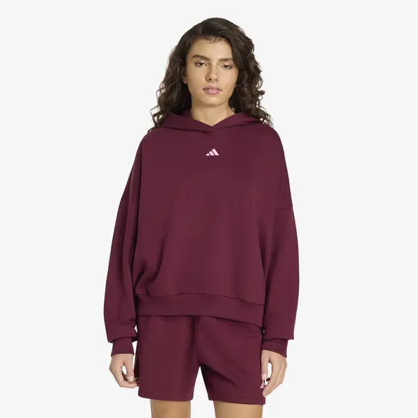 adidas Performance Hoodica adidas 3 Stripes Studio Hoodie Maroon M
