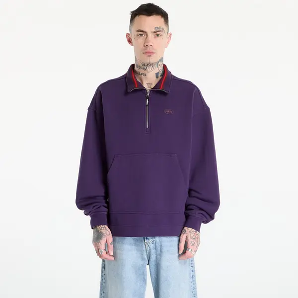 adidas Originals Hoodica adidas 90S Alternative Sport Half Zip Graphic Fleece Sweat Aurora Plum L
