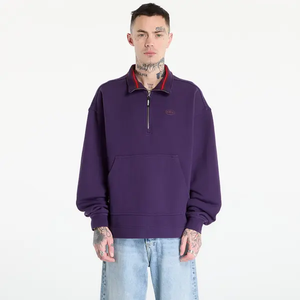 adidas Originals Hoodica adidas 90S Alternative Sport Half Zip Graphic Fleece Sweat Aurora Plum S