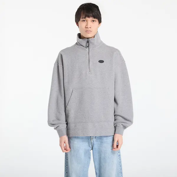 adidas Originals Hoodica adidas 90S Alternative Sport Half Zip Graphic Fleece Sweatshirt Core Heather M