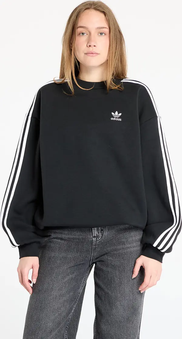 adidas Originals Hoodica adidas Adicolor Oversized Crew Sweatshirt Black XL