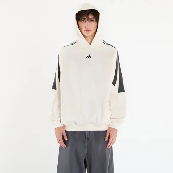 adidas Performance Hoodica adidas Basketball 3-Stripes Fleece Hoodie UNISEX Chalk White/ Black/ White XL
