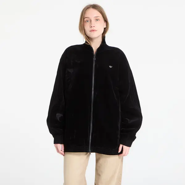 adidas Originals Hoodica adidas Brushed Twill Oversized Firebird Track Top Utility Black S