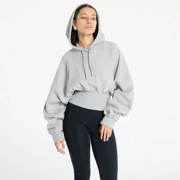 adidas Performance Hoodica adidas By Stella McCartney Cro-Packed Hoodie Medium Grey Heather L