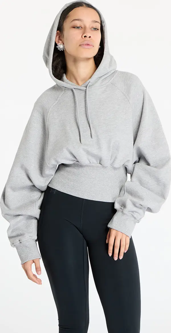 adidas Performance Hoodica adidas By Stella McCartney Cro-Packed Hoodie Medium Grey Heather L