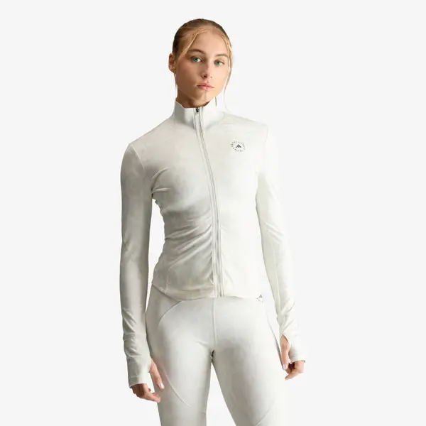 adidas Performance Hoodica adidas by Stella McCartney Training Midlayer Printed Core White/ Orbit Grey L