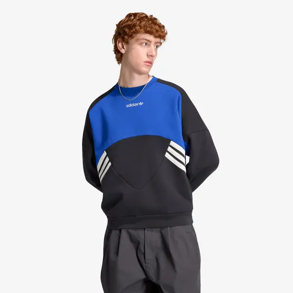 adidas Originals Hoodica adidas Cutline Crewneck Sweatshirt Black/ Team Royal Blue S