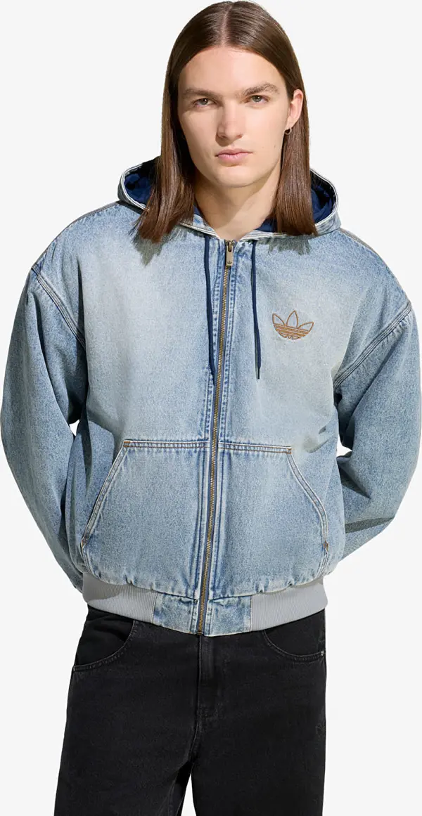 adidas Originals Hoodica adidas Denim Padded Jacket Indigo Denim L