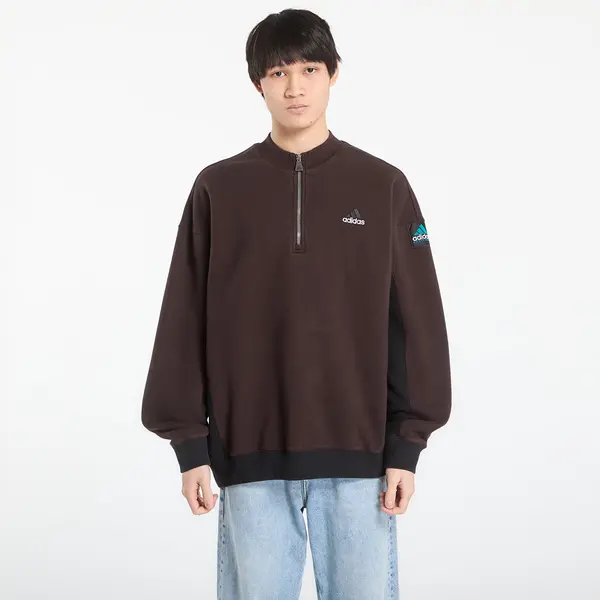 adidas Originals Hoodica adidas Equipment Blocked Half-Zip Aurora Coffee XL