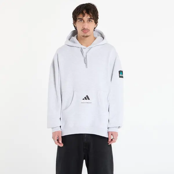 adidas Originals Hoodica adidas Equipment Ribbed Hoodie Light Grey Heather XXL