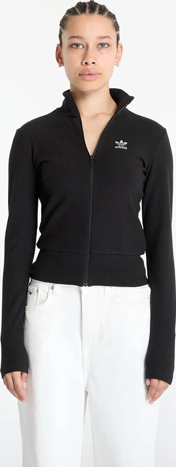 adidas Originals Hoodica adidas Essentials Rib Full Zip Tracktop Black/ Black XL