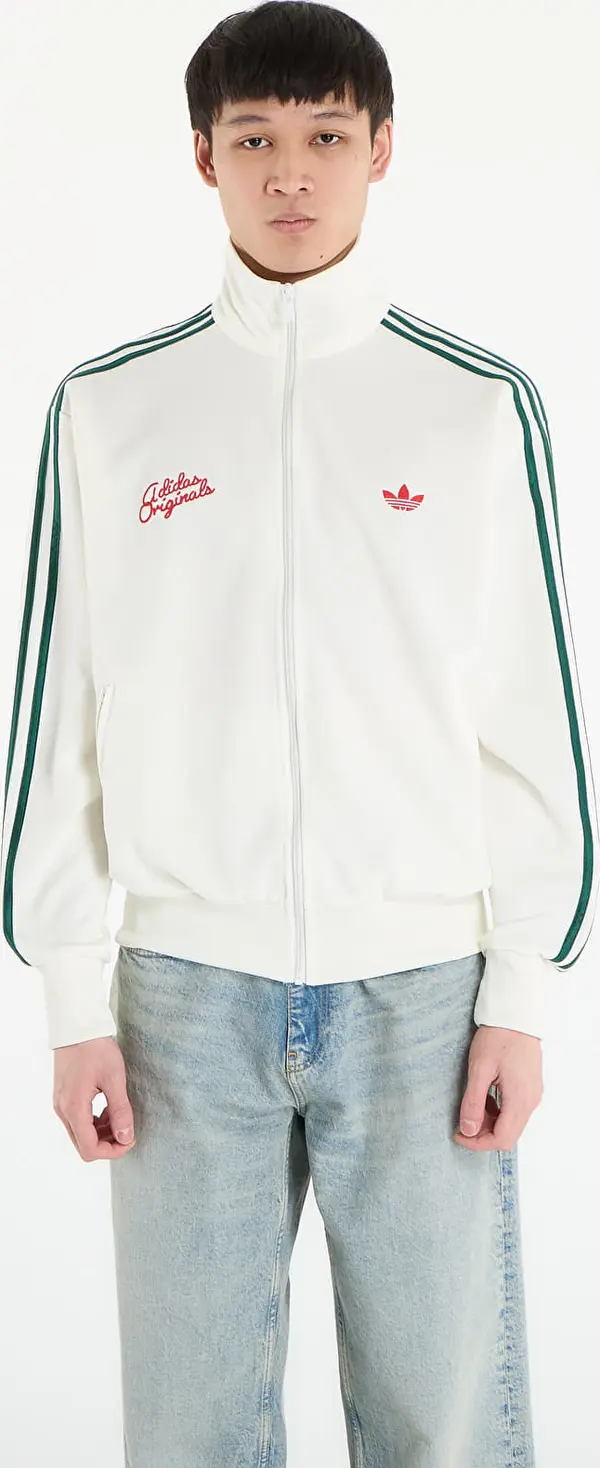 adidas Originals Hoodica adidas Firebird Roses Track Top Off White/ Collegiate Green M
